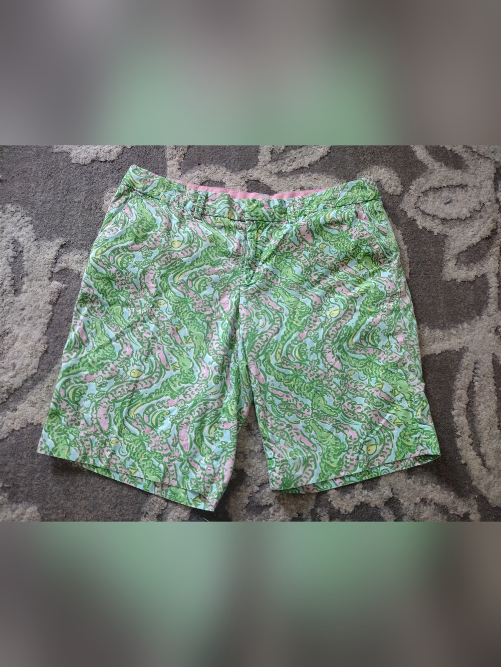 Lilly Pulitzer Alligator Print Avenue Shorts